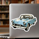 Vintage Blue Car Vinyl Sticker for Car Laptop Skateboard Luggage