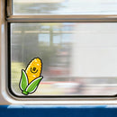 Cute Smiling Corn Vinyl Sticker for Car Laptop Skateboard Luggage