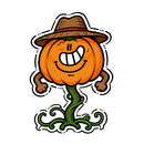 Pumpkin Man with Hat Vinyl Sticker for Car Laptop Skateboard Luggage