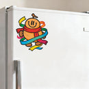 Smiling Pumpkin Scarf Ribbons Vinyl Sticker for Car Laptop Skateboard Luggage