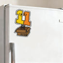 Smiling Number 11 Spring Box Vinyl Sticker for Car Laptop Skateboard Luggage