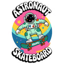 Astronaut Skateboard Vinyl Sticker for Car Laptop Skateboard Luggage