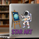 Astronaut Star Art Vinyl Sticker for Car Laptop Skateboard Luggage