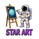 Astronaut Star Art Vinyl Sticker for Car Laptop Skateboard Luggage