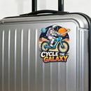 Astronaut Cycle Galaxy Vinyl Sticker for Car Laptop Skateboard Luggage