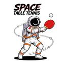 Space Table Tennis Astronaut Vinyl Sticker Laptop Car Luggage Space Sport