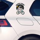 Marko Spak Astronaut Bike Vinyl Sticker Laptop Car Luggage Space Bicycle