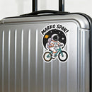 Marko Spak Astronaut Bike Vinyl Sticker Laptop Car Luggage Space Bicycle
