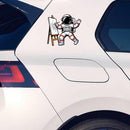 Astronaut Painting Art Vinyl Sticker Laptop Car Luggage Space Art