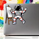 Astronaut Painting Art Vinyl Sticker Laptop Car Luggage Space Art
