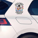 Galactic Astronaut Guitar Vinyl Sticker Laptop Car Luggage Cosmic Music