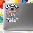 Galactic Astronaut Guitar Vinyl Sticker Laptop Car Luggage Cosmic Music