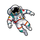 Floating Astronaut Vinyl Sticker Laptop Car Luggage Zero Gravity Space
