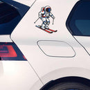 Astronaut Skiing Vinyl Sticker Laptop Car Luggage Winter Space Sport