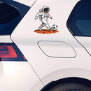 Mars Soccer Astronaut Vinyl Sticker Laptop Car Luggage Martian Space Sport