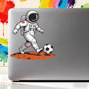 Mars Soccer Astronaut Vinyl Sticker Laptop Car Luggage Martian Space Sport