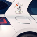 Astronaut Rocket Balloon Vinyl Sticker Laptop Car Luggage Space Cloud