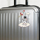 Astronaut Rocket Balloon Vinyl Sticker Laptop Car Luggage Space Cloud