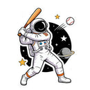 Astronaut Baseball Vinyl Sticker Laptop Car Luggage Space Sports