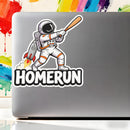 Astronaut Rocket Backpack Homerun Sticker Laptop Car Luggage Space Baseball