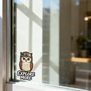 Owl Explore More Vinyl Sticker Laptop Car Luggage Adventure Decor