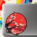 Cherry blossom Themed Stickers Self-adhesive Sunproof for Laptop Window Thermos