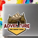 Adventure-themed Stickers Waterproof Customizable for Luggage Refrigerator Wall