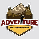 Adventure-themed Stickers Waterproof Customizable for Luggage Refrigerator Wall