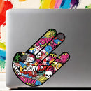 Graffiti Finger Stickers Self-adhesive Personalized for Car windows Laptop