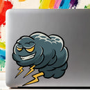 Dark Clouds and Lightning Stickers Vinyl Personalized for Luggage Refrigerator