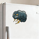 Dark Clouds and Lightning Stickers Vinyl Personalized for Luggage Refrigerator
