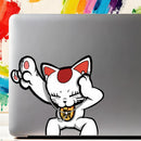 Lucky Cat Stickers Personalized Waterproof for Luggage Window Refrigerator