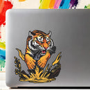 Running Siberian Tiger Sticker Personalized for Luggage Thermos Refrigerator