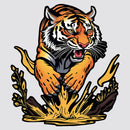Running Siberian Tiger Sticker Personalized for Luggage Thermos Refrigerator