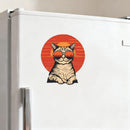 Kitten wearing sunglasses Sticker Vinyl Customizable for Luggage Refrigerator