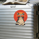 Kitten wearing sunglasses Sticker Vinyl Customizable for Luggage Refrigerator