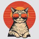 Kitten wearing sunglasses Sticker Vinyl Customizable for Luggage Refrigerator