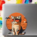 Kitten wearing sunglasses Sticker Personalized for Suitcase Window Schoolbag