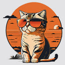 Kitten wearing sunglasses Sticker Personalized for Suitcase Window Schoolbag