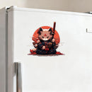 Samurai Kitten Stickers Customizable Sunproof for Laptop Thermos Motorcycle