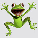Dancing Frog Stickers Sunproof Self-adhesive for Refrigerator Motorcycle Window