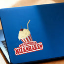 Old-fashioned Milkshake Stickers Self-adhesive Waterproof for Laptop Thermos