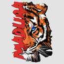 Tiger Sticker with Piercing Eyes Vinyl Customizable for Luggage Refrigerator