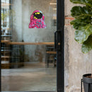 Pink Jacket Astronaut Sticker No bubbles Personalized for Luggage Refrigerator