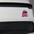 Pink Jacket Astronaut Sticker No bubbles Personalized for Luggage Refrigerator