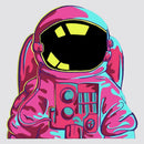 Pink Jacket Astronaut Sticker No bubbles Personalized for Luggage Refrigerator