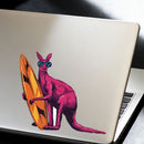 Kangaroo with Skateboard Sticker Personalized Sunproof for Laptop Refrigerator