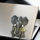 Ancient Indian Elephant Sticker Waterproof Personalized for Suitcase Window