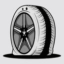 Punctured Tire Sticker Waterproof Personalized for Luggage Thermos Car windows