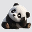 Cute Panda Stickers Self-adhesive Personalized for Luggage Refrigerator Window